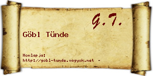 Göbl Tünde névjegykártya